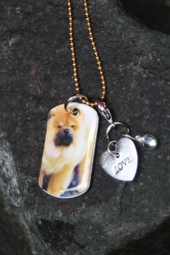 Image of I HEART CHOWS ltd. ed CHOW pendant /chain/charms 